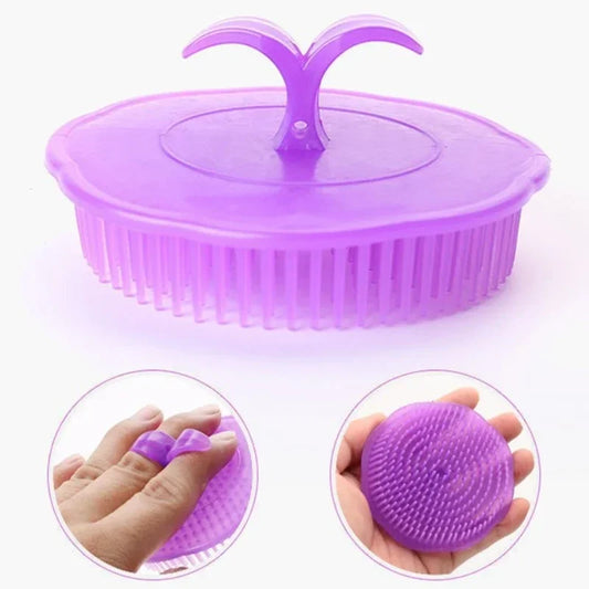 Soft Silicone Shampoo Brush Head Massage Brush Personal Care Bathroom Products Hair Washing Hair Scalp Massage Comb Peaceful Pleasures Health and Wellness