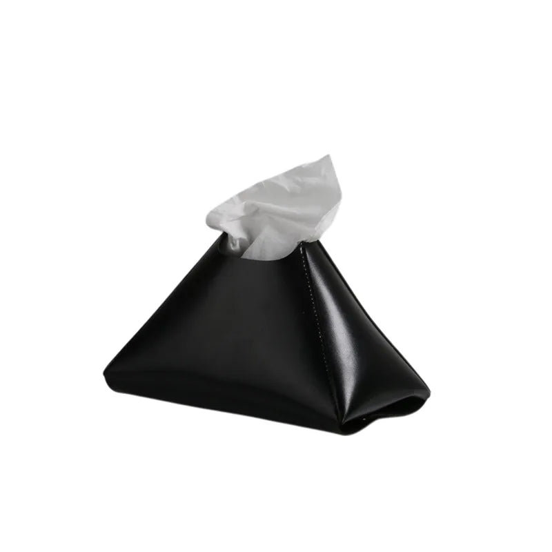 Nordic Leather Tissue Box Holder | Minimalist Desktop Dispenser