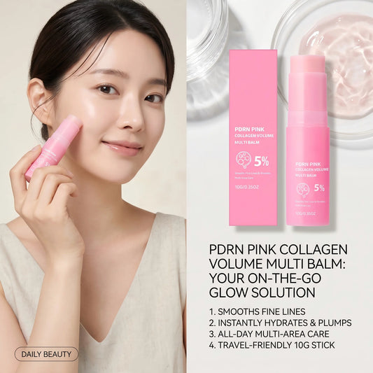 All-in-One 5% PDRN Collagen Multi Balm 10g Volume Boosting & Hydrating Stick for Eyes, Neck & Face,Plumping Balm for Fine Lines Peaceful Pleasures Health and Wellness