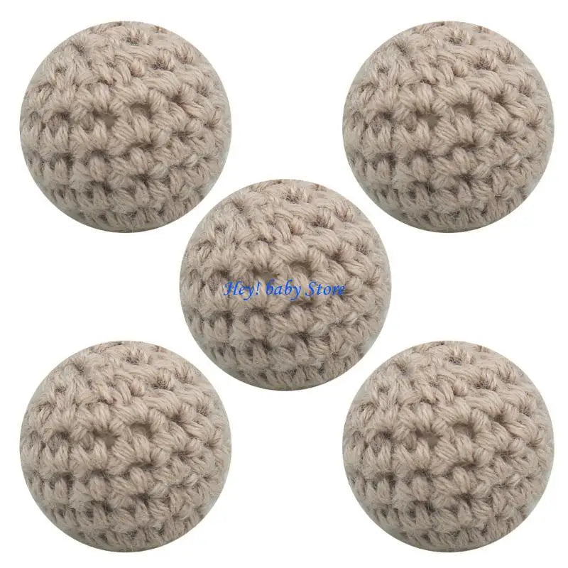 16mm Crochet Beads for Pacifier Clips, Keychains & Jewelry