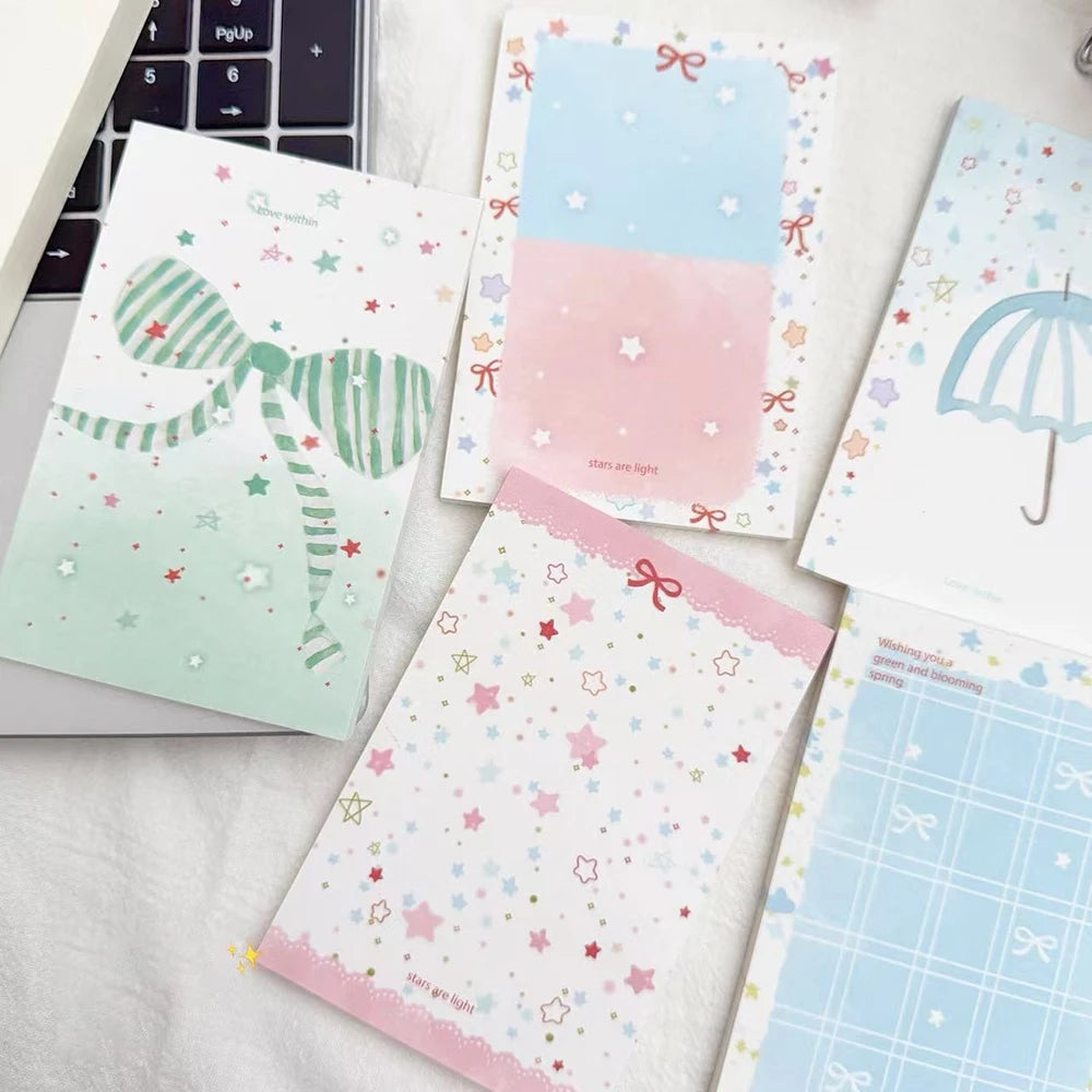 300 Sheets Blue Fresh Small Sticky Note Can Be Used As Handheld