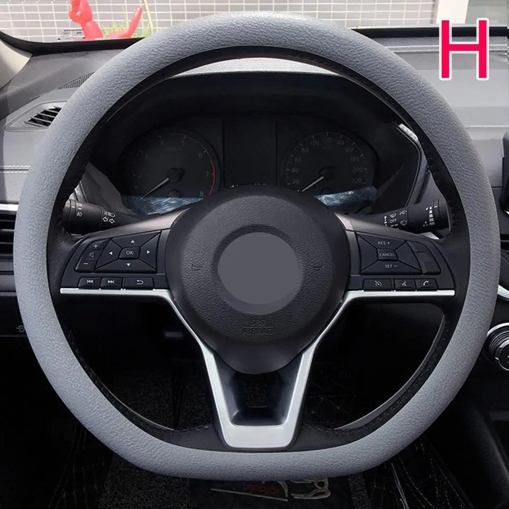 Anti-skid Silicone Auto Steering Wheel Cover With Elastic Stretch To Enhance Internal Design And Comfortable Grip Access Peaceful Pleasures Health and Wellness H