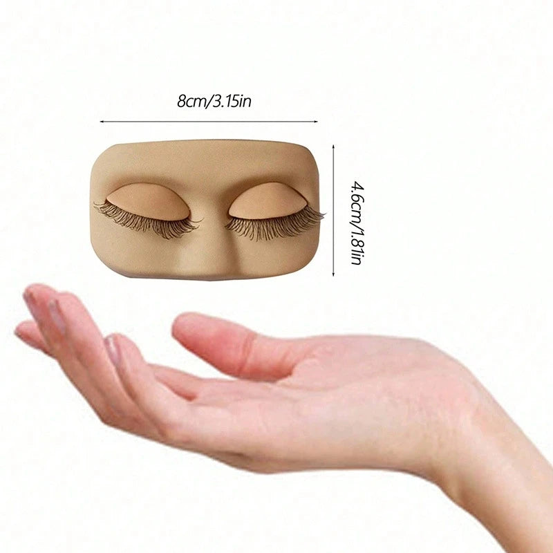 Mini Lash Flat Model Head | Eyelash Extension Training Tool