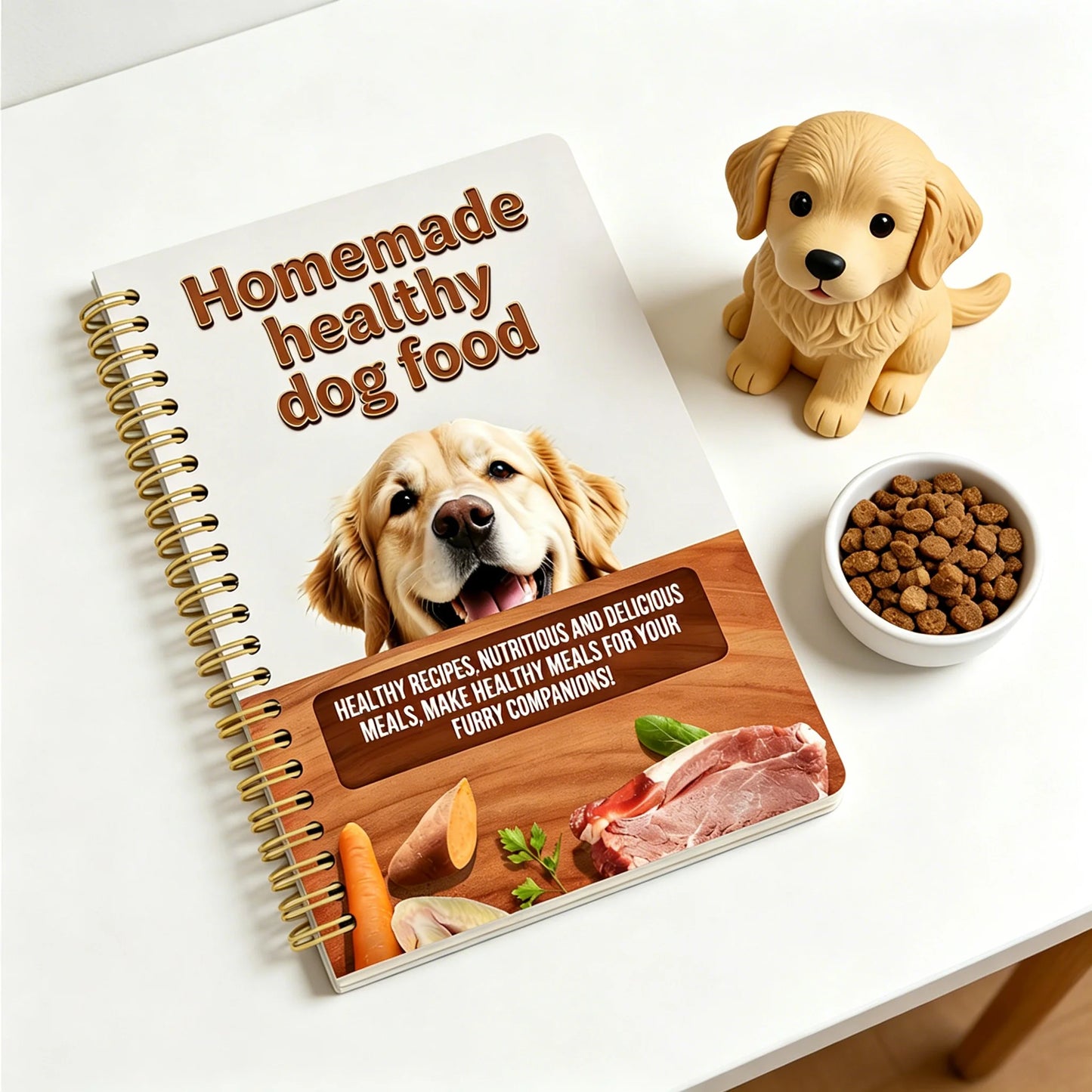Homemade Healthy Dog Food Recipe Notebook Spiral Bound Pet Meal