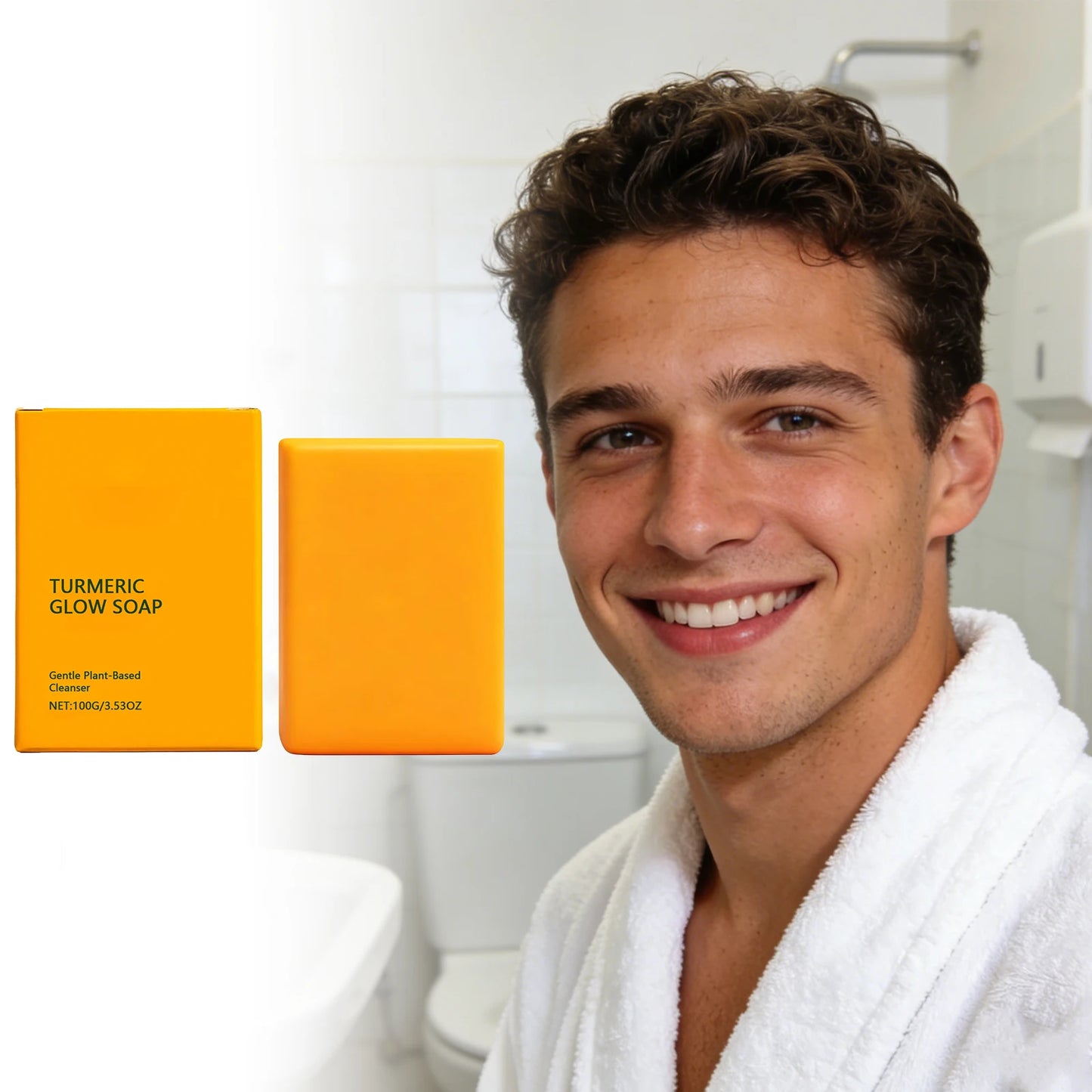 Turmeric Body Clean Soap Deep Clean Soothing Skin Gentle Nourishing Improve Roughness Caring Skin Barrier Daily Body Wash Soaps Peaceful Pleasures Health and Wellness