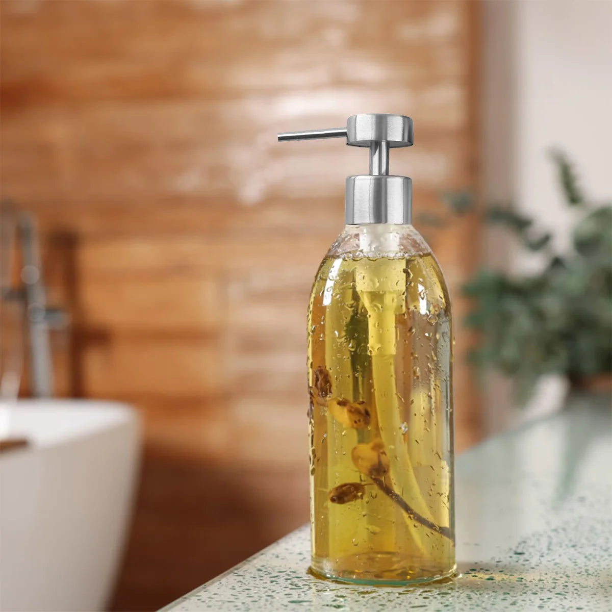 2/4pcs Stainless Steel Soap Pump, Soap Dispenser Pump Replacement Spare Fits 25mm Bottle Mouth, for Kitchen Bathroom Worktop Peaceful Pleasures Health and Wellness