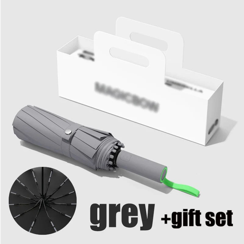 Automatic Folding Umbrella – Windproof, UPF50+ Sun & Rain Cover