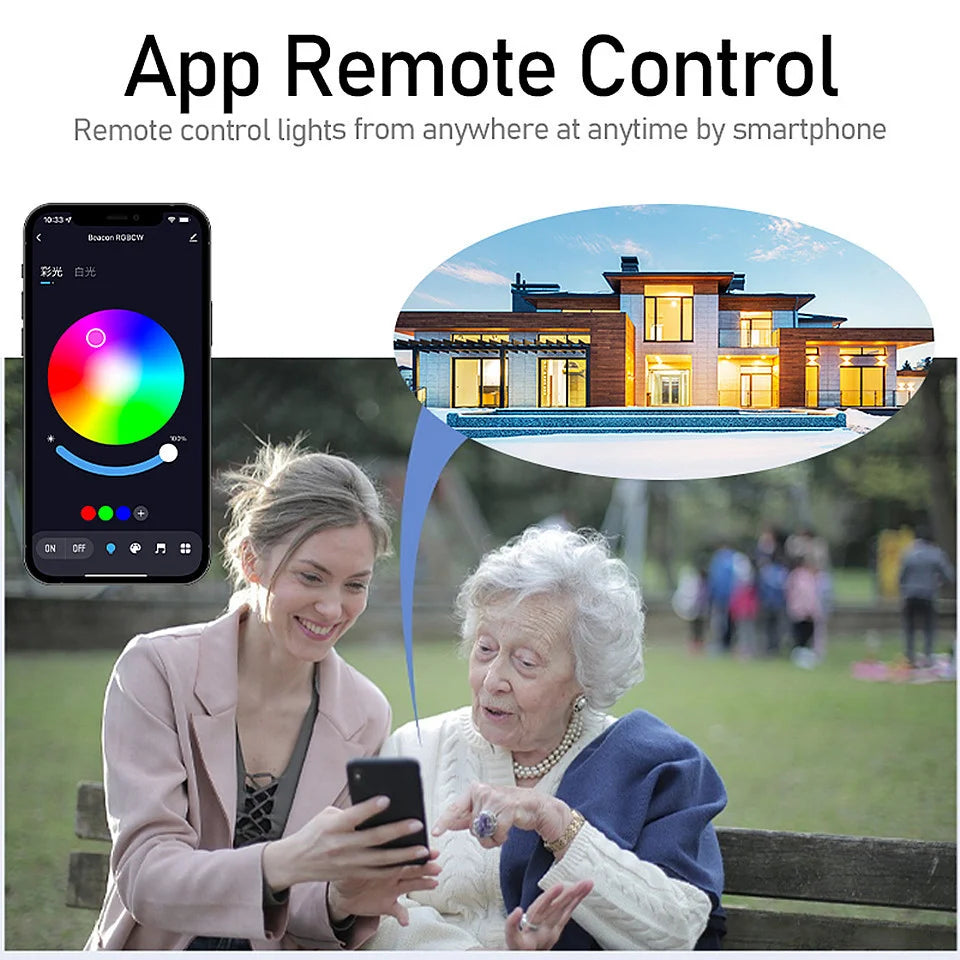 RUNTOIN 10W RGB Smart LED Downlight | Tuya App, 16M Colors