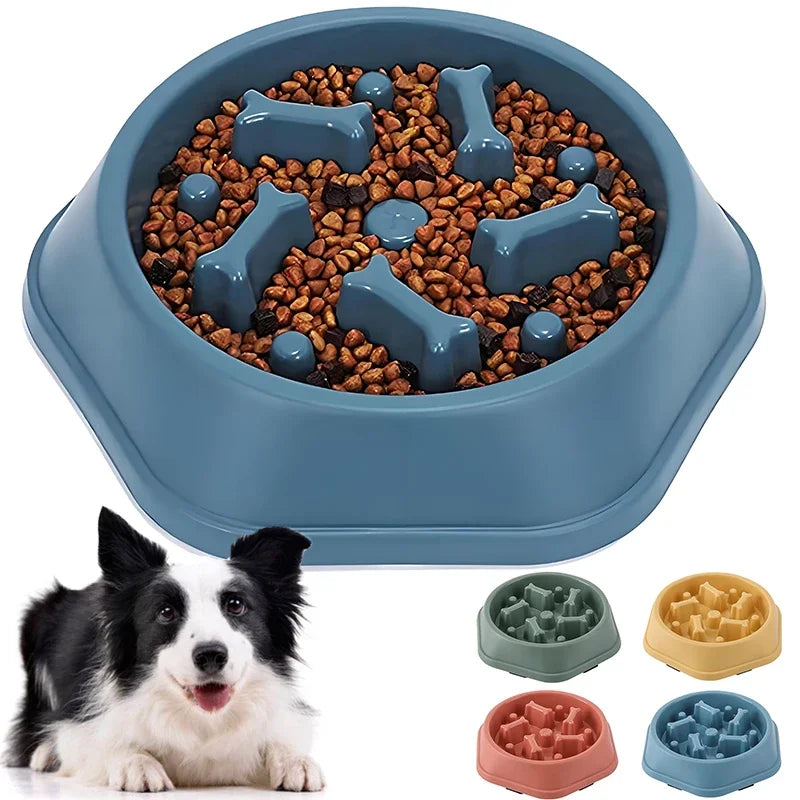 Slow Feeder Dog Bowl – Anti-Slip Maze Puzzle for Small & Medium Dogs