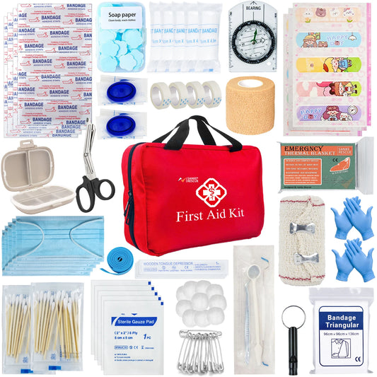 26-330 Piece First Aid Kit All-Purpose Tactical Emergency Kit In The Car Military Acessories Survival Kits Camping Medical Bag Peaceful Pleasures Health and Wellness