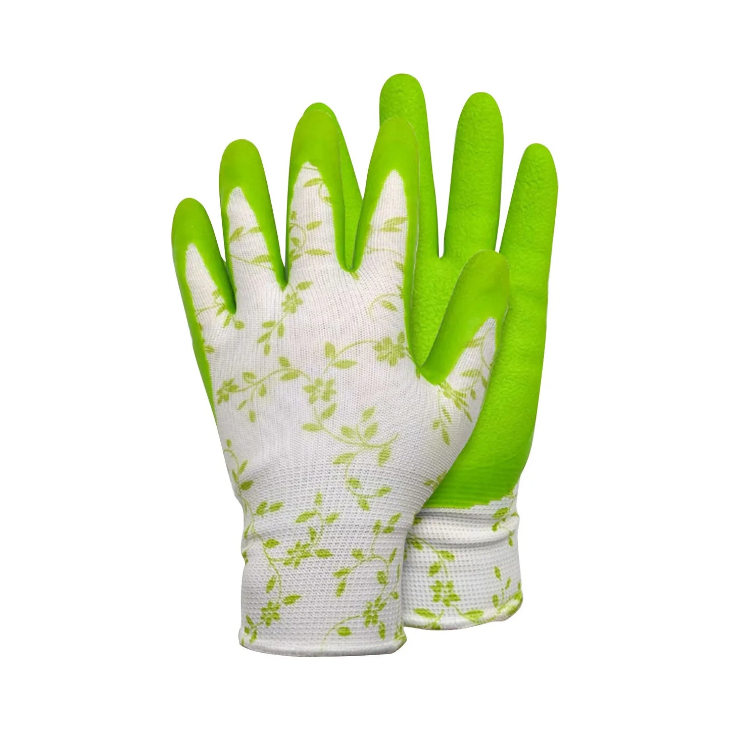 Garden Gloves One Size for Women Breathable Foam Latex Working Gloves, for Gardening Landscape DIY Rubber Gloves Peaceful Pleasures Health and Wellness Green One Size