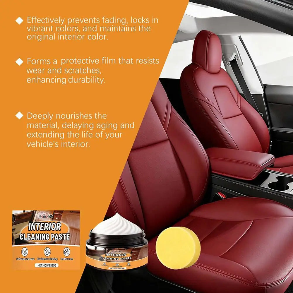 Multifunctional Leather Care Maintenance Oil Cleaning Cream for Car Interior Leather Seat Sofa Bag Shoes Jacket Care Polishing/v Peaceful Pleasures Health and Wellness