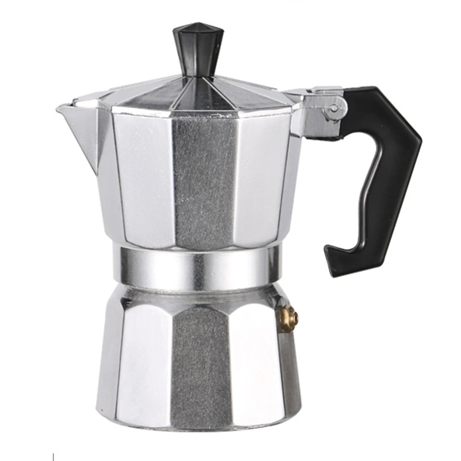 Octagonal Moka Pot Aluminum/Stainless Steel Stovetop Espressos Maker Multi-Purpose Coffee Pots for Outdoor Home Kitchen Office Peaceful Pleasures Health and Wellness 300ml Aluminum