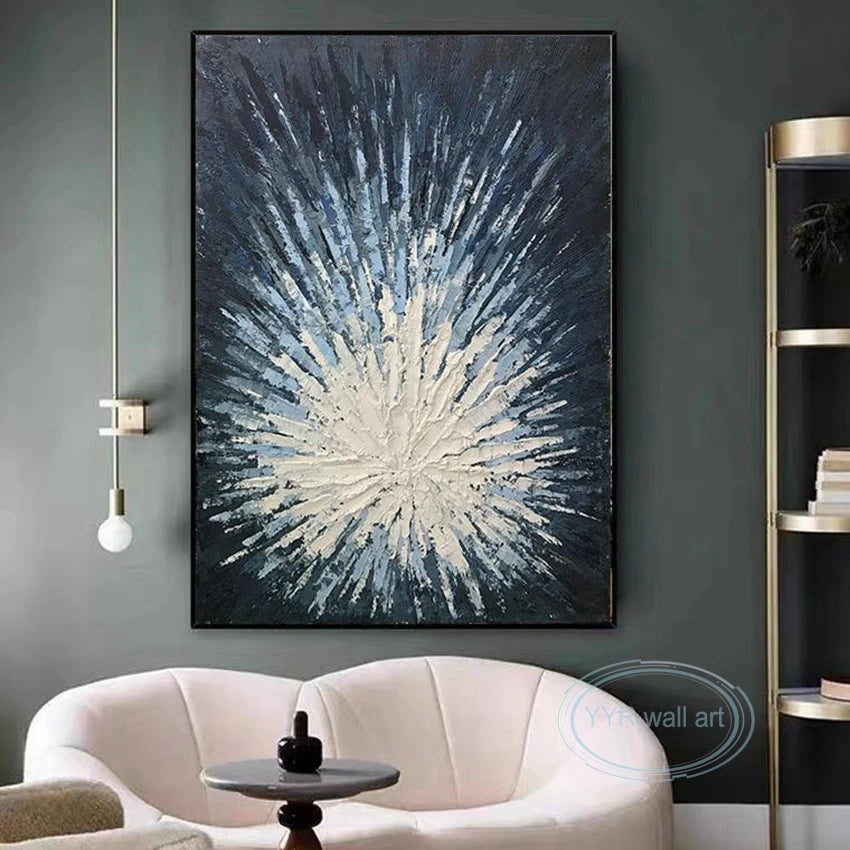 Light Luxury Art Oil Painting 100%Handmade Abstract Novel Texture Canvas Mural Living Room Bedroom Porch Hotel Decoration Poster Peaceful Pleasures Health and Wellness