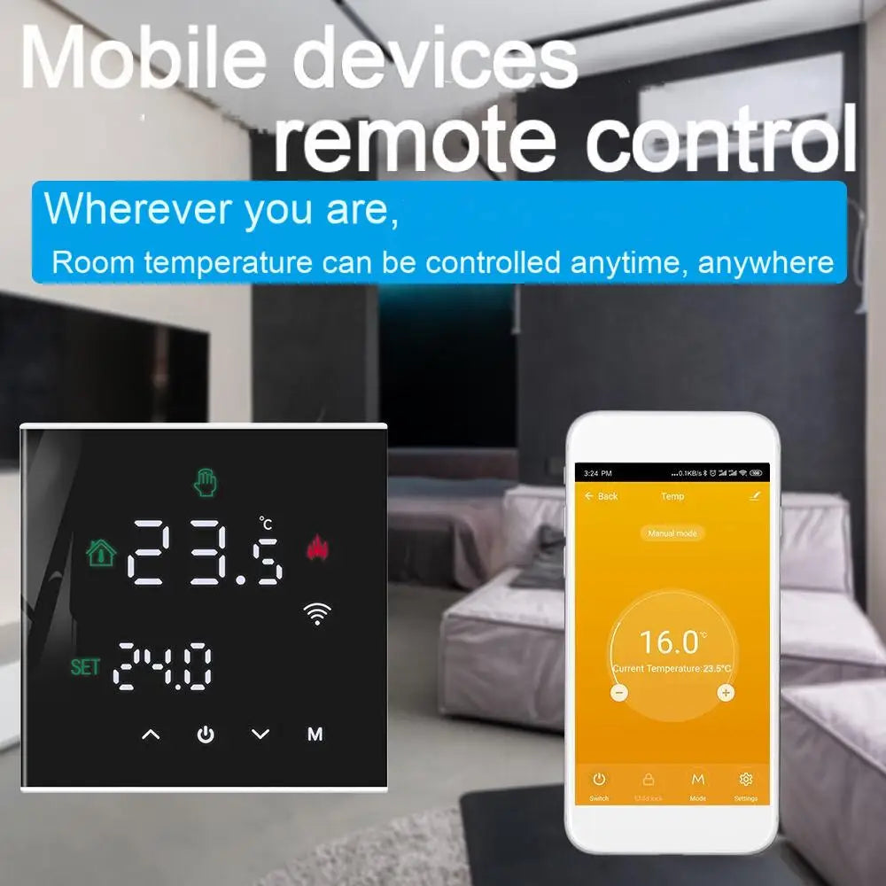 Tuya Thermoregulator WIFI Warm Water Floor Heating Thermostat Electric Heating Temperature Controller For Google Home Alexa Peaceful Pleasures Health and Wellness