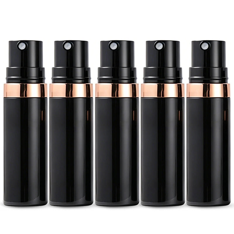 Plastic Pump Bottle Vacuum Pump Bottle Travel Bottling Container Black Lightproof Airless Spray Bottle Lotion 15ml 30ml 50ml Peaceful Pleasures Health and Wellness A-Spray-15ml-5pcs