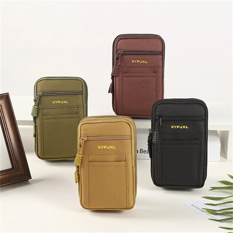 Men Bag Universal Multi-color Vertical Black Portable Belt Change Key Hanging Waist Storage Bags Mobile Phone Waist Bag Peaceful Pleasures Health and Wellness