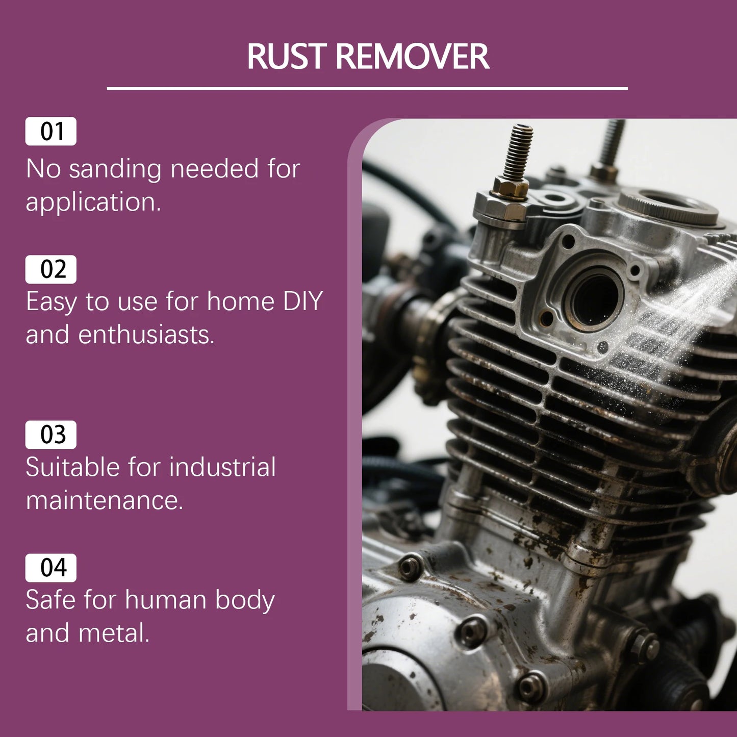 Car Rust Remover Spray | Anti-Corrosion Metal Cleaner 100ml