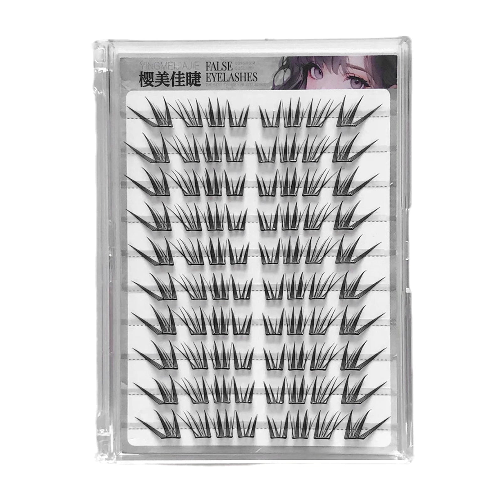 Fluffy Lazy Cat Comic False Eyelashes Korean Style Natural Look Curling Diy Eyelash Extensions For Women Daily Makeup & Party Peaceful Pleasures Health and Wellness 10 rows 80 strands