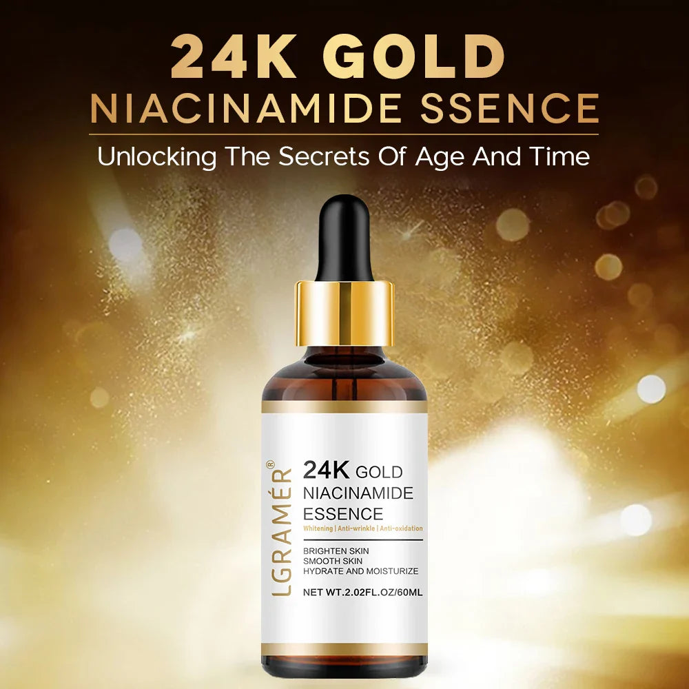 24K Gold & Hyaluronic Acid Face Serum | Anti-Aging Brightening