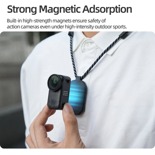 Magnetic Neck Strap Mount For DJI OSMO Nano For Insta360 GO 3/3S First-Person Shooting For Insta360 Mic AIR Microphone Peaceful Pleasures Health and Wellness Default Title