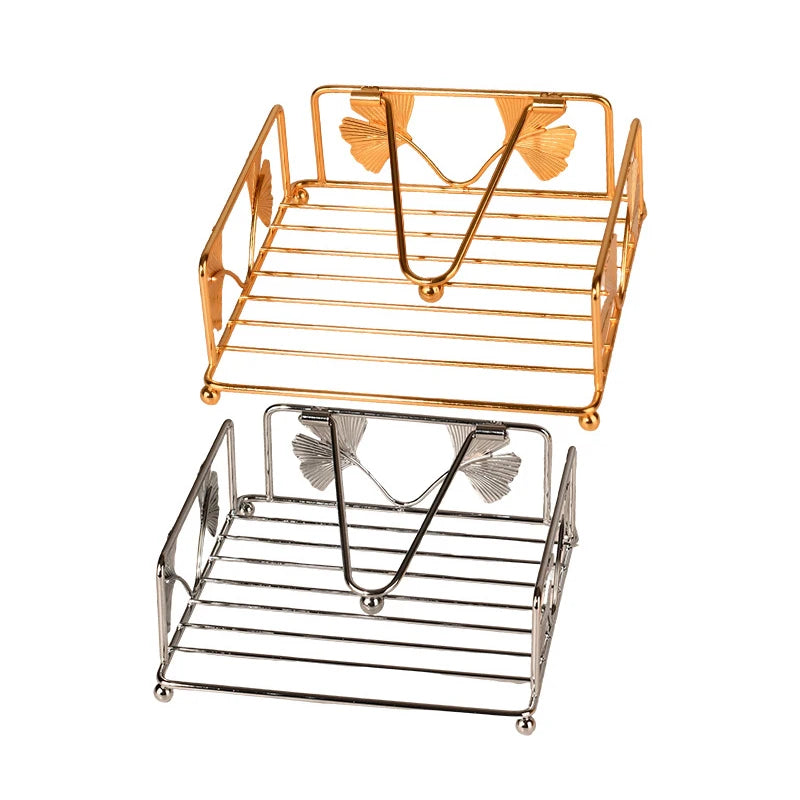 New Rustic Metal Napkin Holder Square Paper Organizer For Kitchen Home Restaurant Cafes - Tabletop Decorative Napkin Holder Peaceful Pleasures Health and Wellness