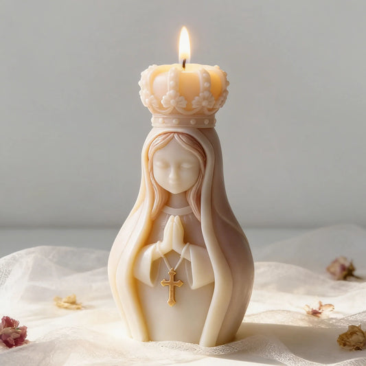 3D Virgin Mary Silicone Candle Mold – DIY Religious Craft Mold Silicone Craft Mold Oasis Select