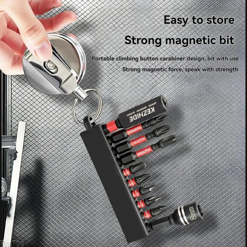 1/4 Magnetic Screwdriver Bit Set Torx Hex Cross Impact Drill Batch Head with Telescopic Wire Hardware Power Tool Accessories Peaceful Pleasures Health and Wellness