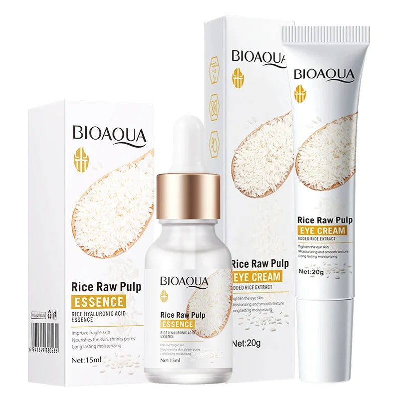 BIOAQUA White Rice Face Serum & Anti-Aging Eye Cream Set