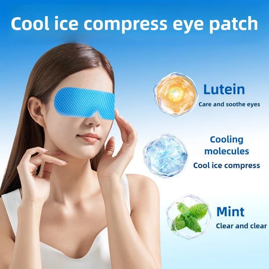 10Pcs Hot sale disposable ice eye patch gel eye care to alleviate fatigue cold compress mask mobile phone heat dissipation patch Peaceful Pleasures Health and Wellness