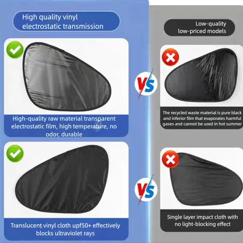 4-Layer Electrostatic Car Side Window Sun Shade | UV Blocker