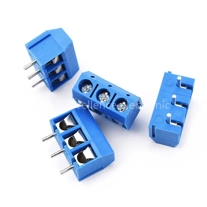 10-100Pcs/Lot KF301-5.0-2P KF301-3P Pitch 5.0mm Copper Needle Straight Pin 2P 3P Screw PCB Terminal Block Connector Blue Green Peaceful Pleasures Health and Wellness
