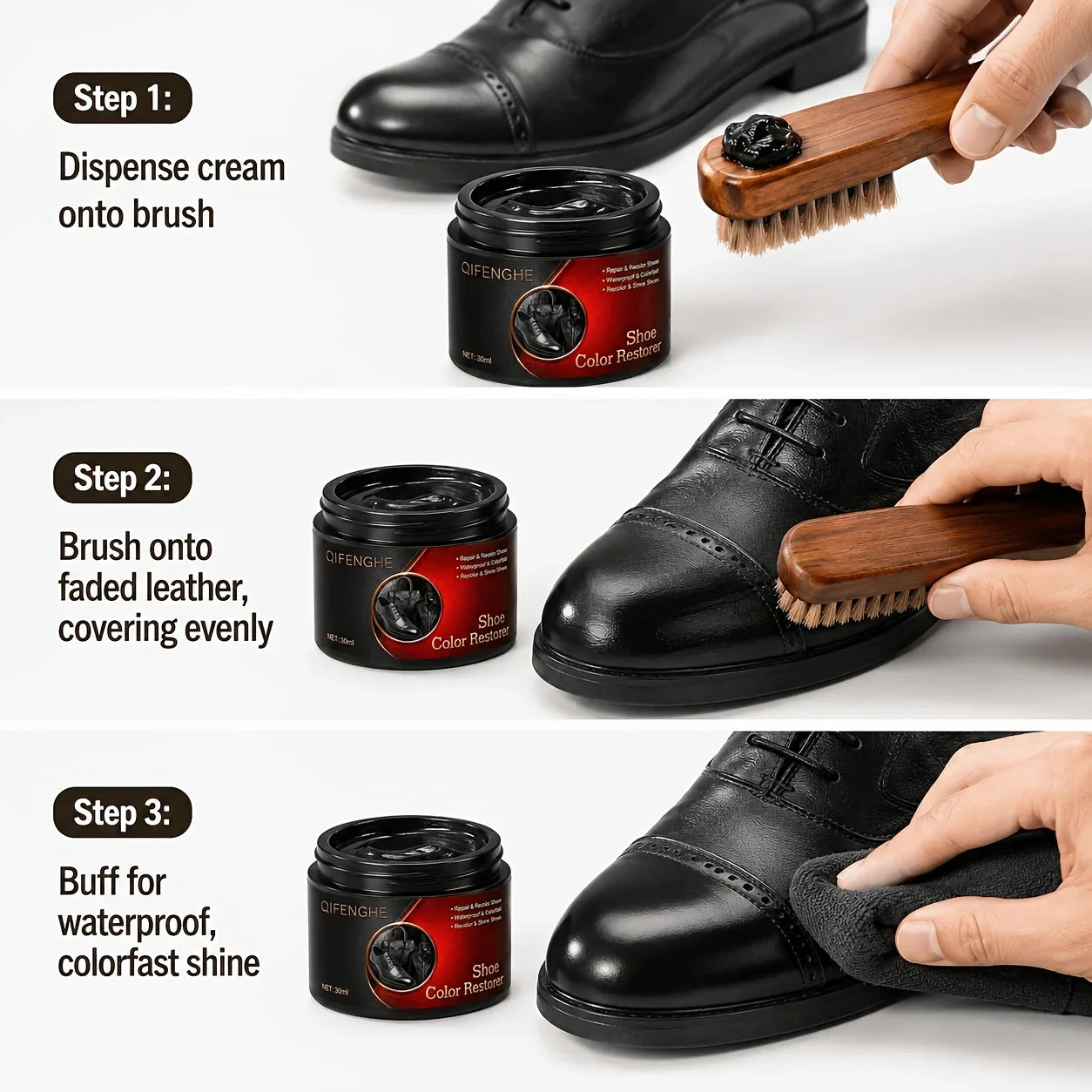 Shoe Polish Color Restorer Cream | Leather Repair for Boots