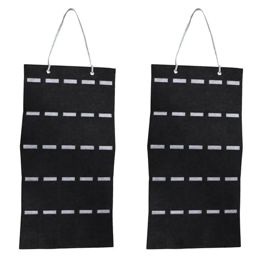 A36T-2X Glasses Organizer Sunglasses Storage Hanging Bag Sunglasses Eyeglasses Display Show Holder Wall Mount Holder L Peaceful Pleasures Health and Wellness gray L