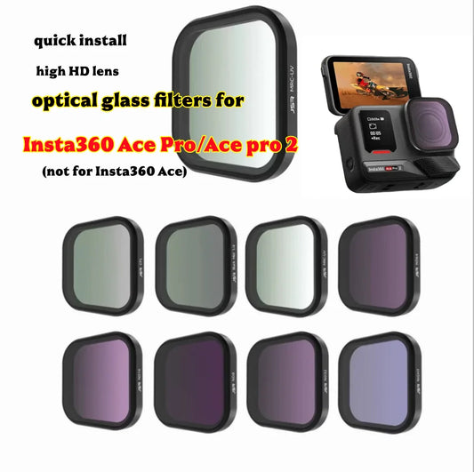 JSR Optical Glass Filters for Insta360 Ace Pro/Pro2 – CPL UV ND Camera Lens Filter Kit Oasis Select