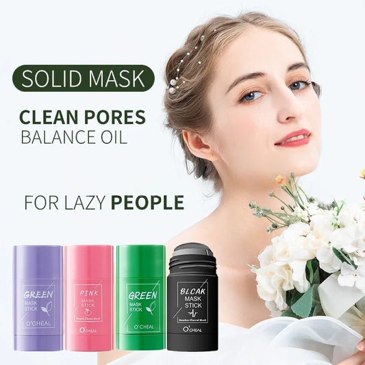 Green Tea & Bamboo Charcoal Face Mask Stick – Pore Refining Facial Mask Stick Oasis Select