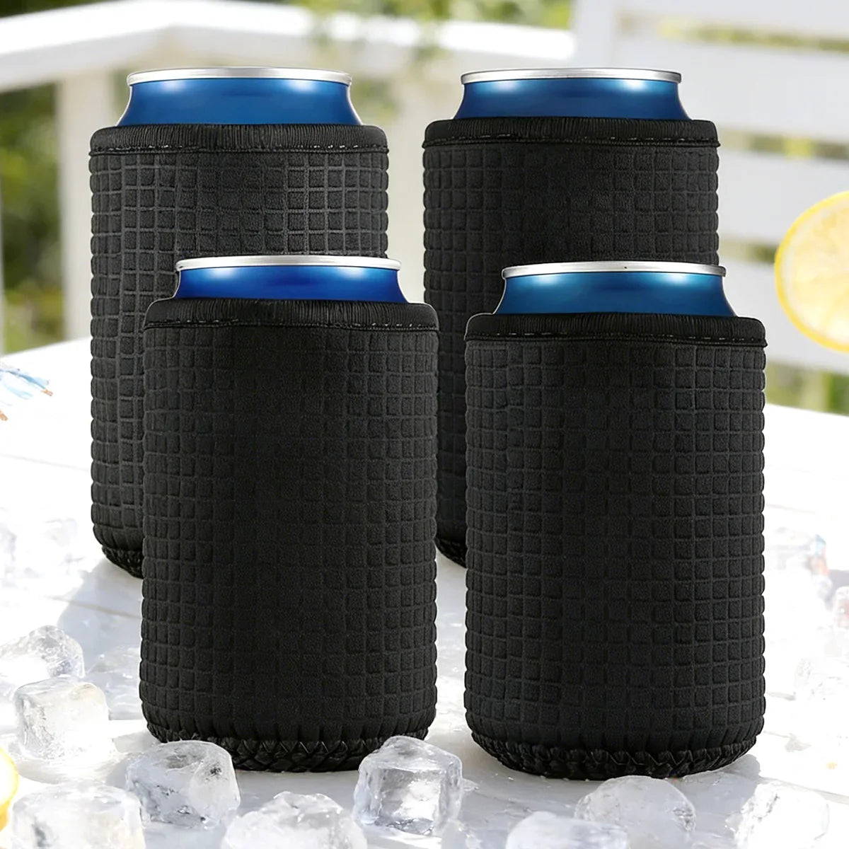 4 Pack 300ml/10oz Beer Bottle Insulator Sleeves, Insulated Reusable Cup Covers for Cans and Bottles, Drink Cooler Sleeve Set Peaceful Pleasures Health and Wellness