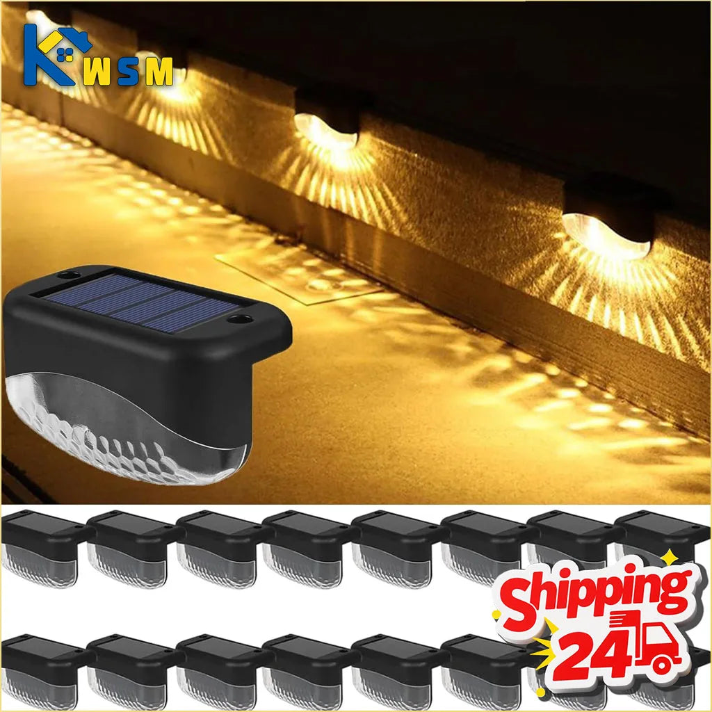 Solar Pathway Lights Waterproof LED In-Ground Garden & Stairs