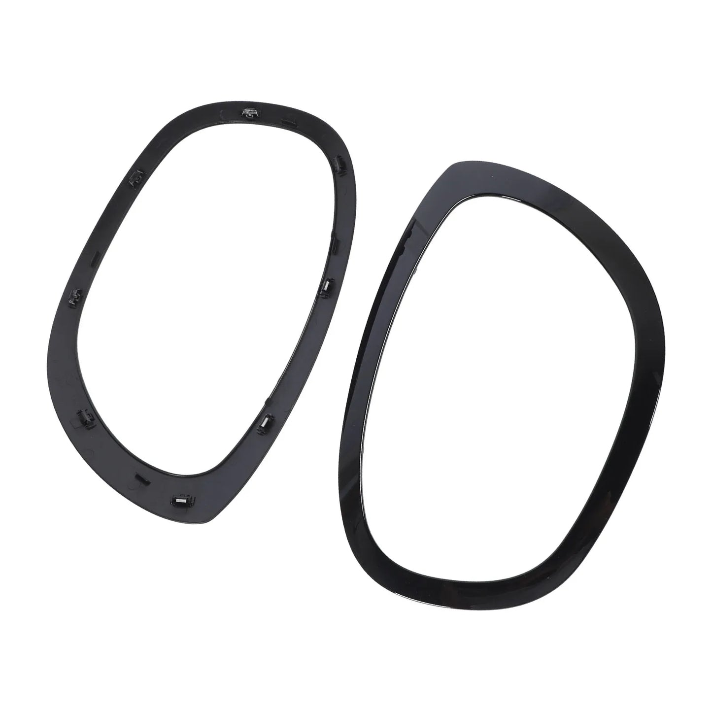 Headlight Trim Ring 1 Pair Fade Proof Easy Install Headlamp Cover