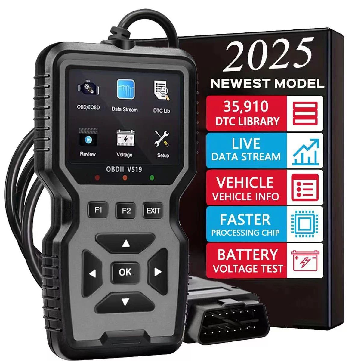 V519 OBD2 Code Reader & Diagnostic Tool | 1996+ Vehicles