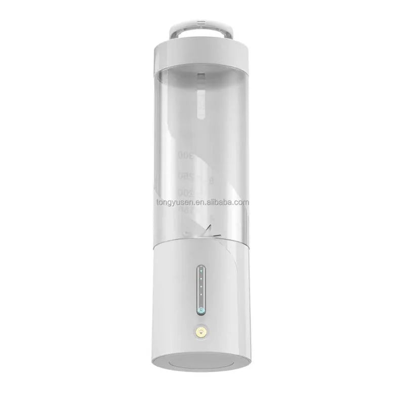 Personal Electric Mini Ice Bottle Blender Home USB 6 Blade Wireless Juicer Cup Machine Portable Fruit Juice Blenders for Kitchen Peaceful Pleasures Health and Wellness WHITE