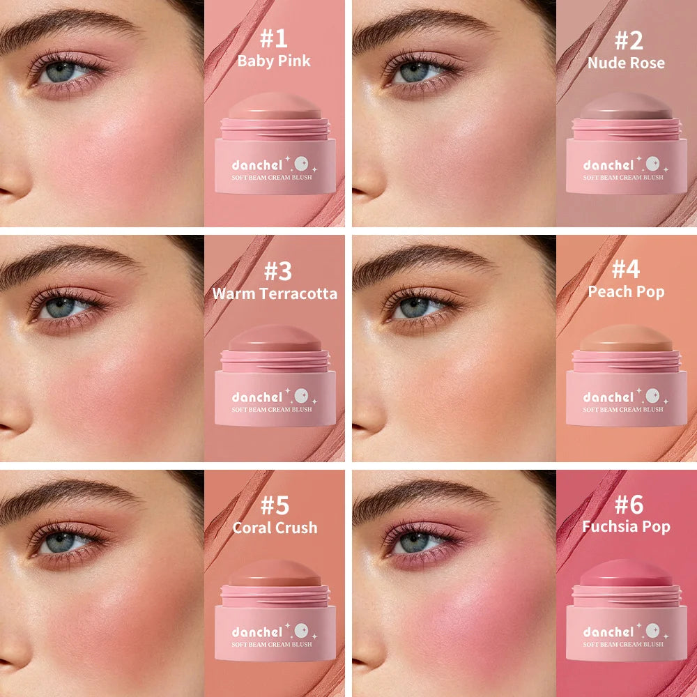 Natural Looking Matte Blush Stick Waterproof Long Lasting Hydrating Blendable Cream Blush Balm Lightweight Cheek Makeup Cosmetic Peaceful Pleasures Health and Wellness