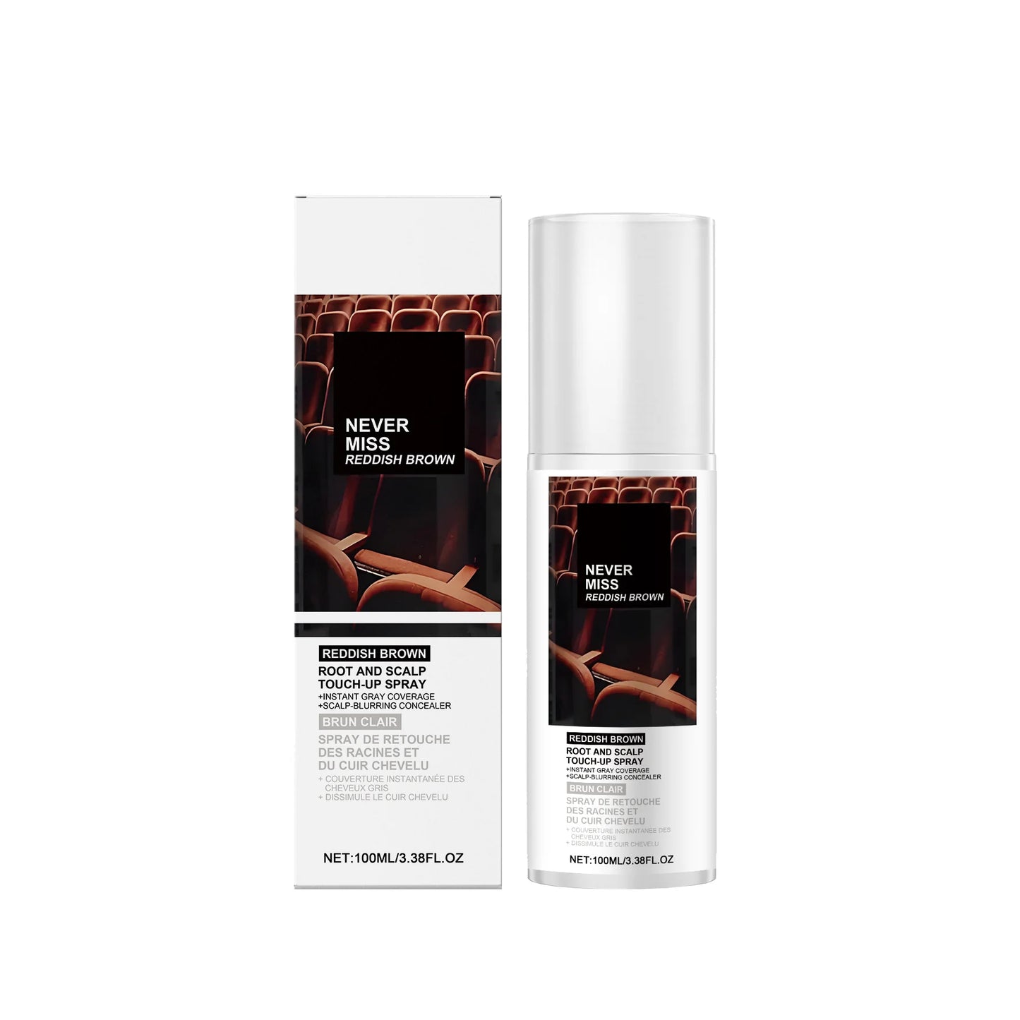 Instant Hair Color Spray Temporary Hair Color Easy Color Quickly Dryness Multi Shade Choose Daily Use Portable Hair Dyeing Spray Peaceful Pleasures Health and Wellness Reddish Brown