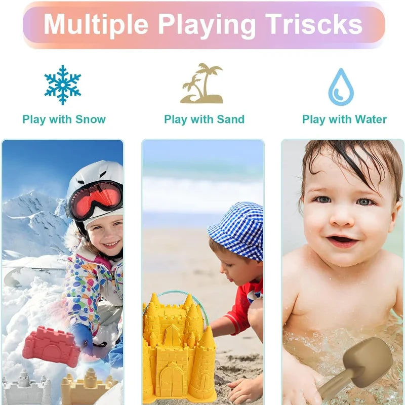 Kids Beach Sand Castle Toy Set | Large Outdoor Sand Play Tools