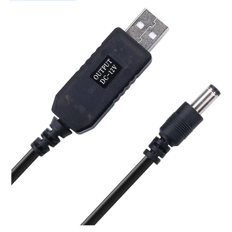 5.5*2.1mm USB DC 5V to 12V 9V Power Cable For Router WIFI Modem Fan Adapter Wire usb Boost Module Converter Via Powerbank Peaceful Pleasures Health and Wellness 5V to 12V