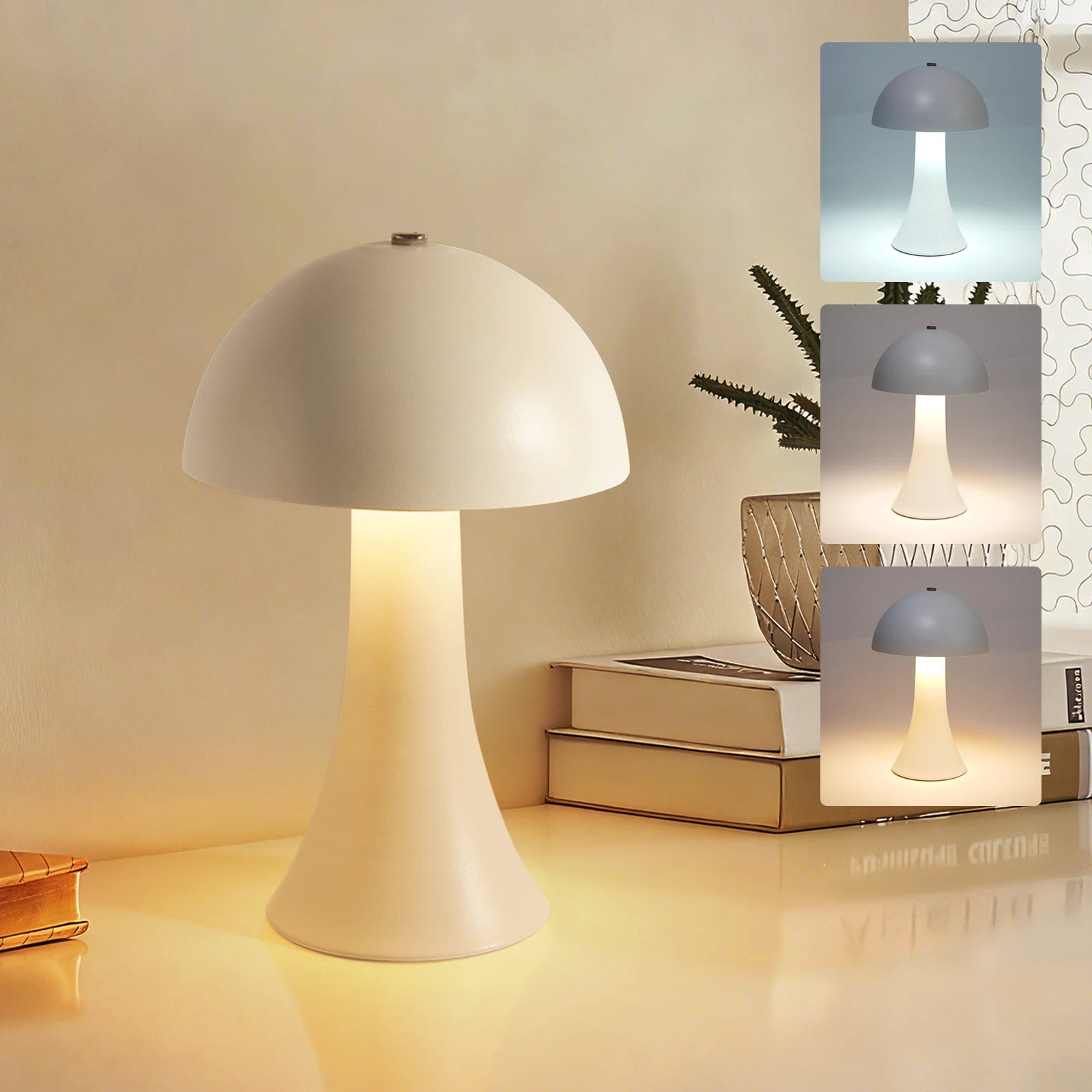 Rechargeable New LED Table Lamp Retro Mushroom Touch Sensor Bedside Lamp For Home Bedroom Restaurant Bar Decor Light Peaceful Pleasures Health and Wellness