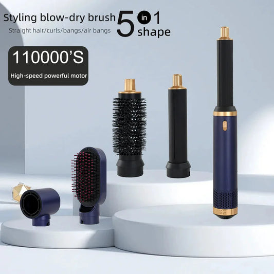 5 in 1 Hair Dryer Brush Hot Comb Set Professional Curling Iron Hair Straightener Styling Tool For Professional Hair Dryer Peaceful Pleasures Health and Wellness