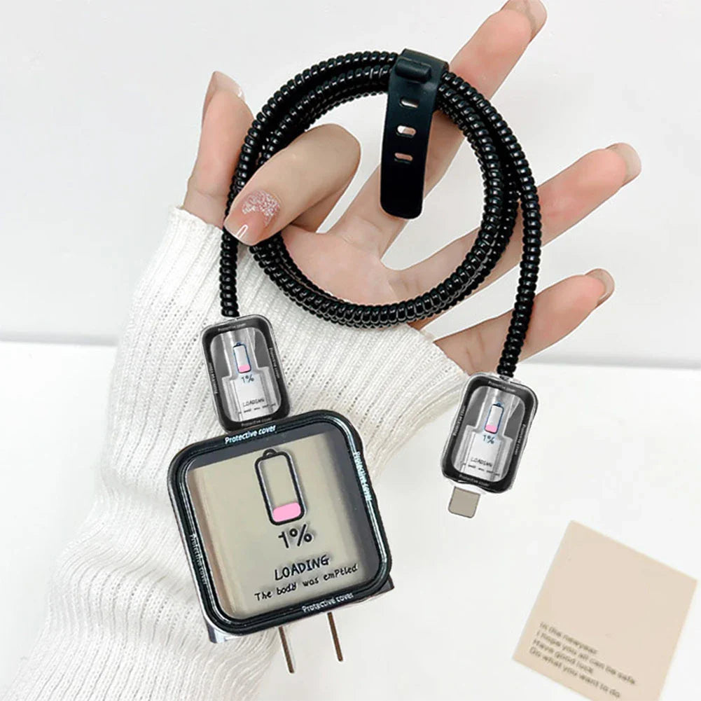 Emoji TPU Cable Protector for iPhone 15 14 13 | PD Fast Charge