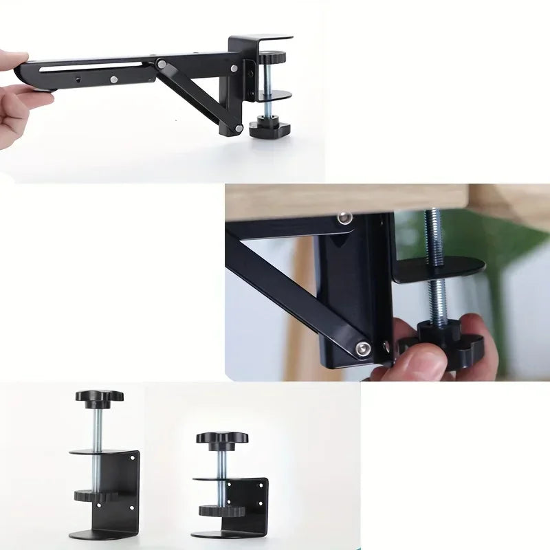 2-Pack L-Shaped Foldable Desktop Extension Bracket | Heavy Duty