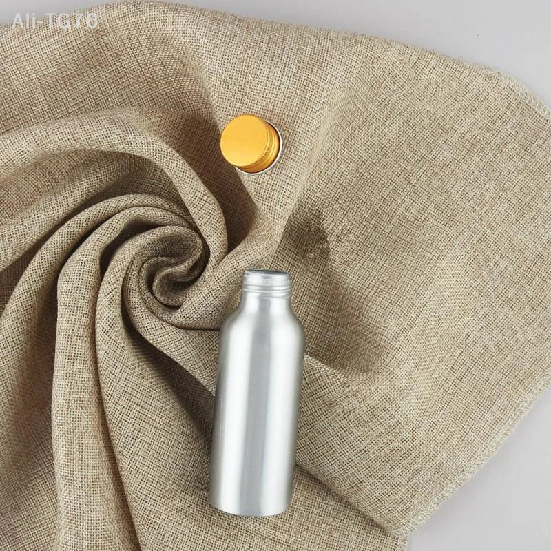 Gold Aluminum Refillable Travel Bottle 50ml–250ml Screw Cap